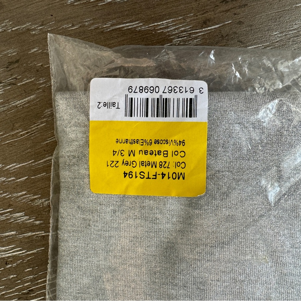 Majestic Filatures Metal Grey Metallic Elbow‎ Length Viscose T Shirt NEW - Picture 7 of 10